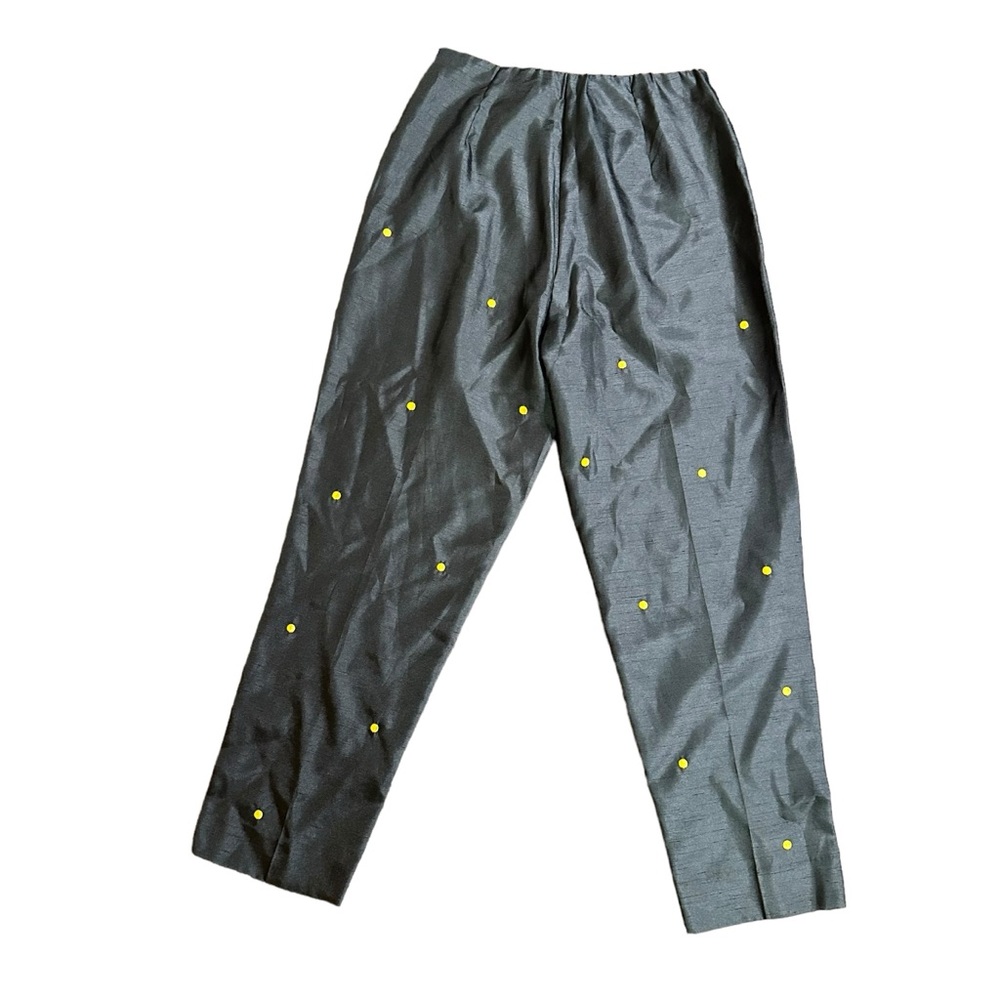 Black and Yellow circle Trousers size 8